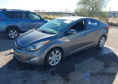 2013 Hyundai Elantra Limited z USA, uszkodzony, nr VIN 5NPDH4AE1DH218887